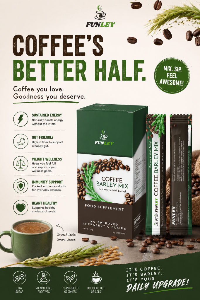 FUNLEY™COFFEE with PREMIUM BARLEY GRASS