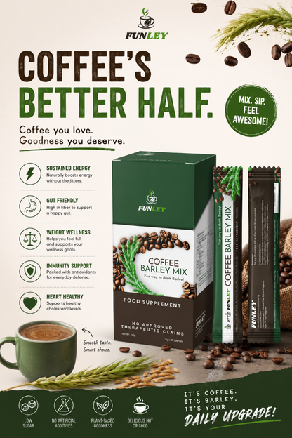 FUNLEY™COFFEE with PREMIUM BARLEY GRASS