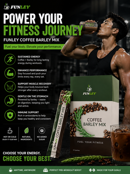 FUNLEY™COFFEE with PREMIUM BARLEY GRASS